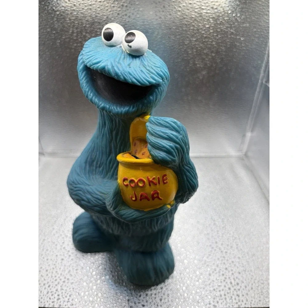 Vintage Illco Sesame Street Cookie Monster Coin Bank Complete w/Stopper 9